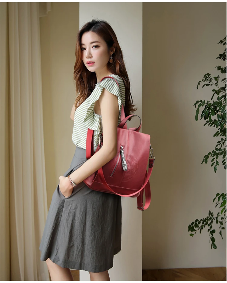 

Women Anti-theft Backpack Fashion School Bags for Teenage Girls Large Capacity Travel Backpack Shoulder Bags Leather Backpacks
