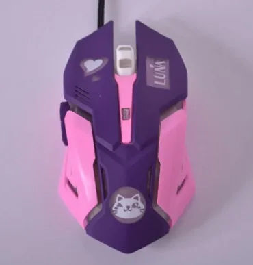 Overwatch OW D. VA DVA Mercy mouse дышащий светодиодный игровой с подсветкой Проводной USB компьютер PC& Mac E-sports геймеры подарок