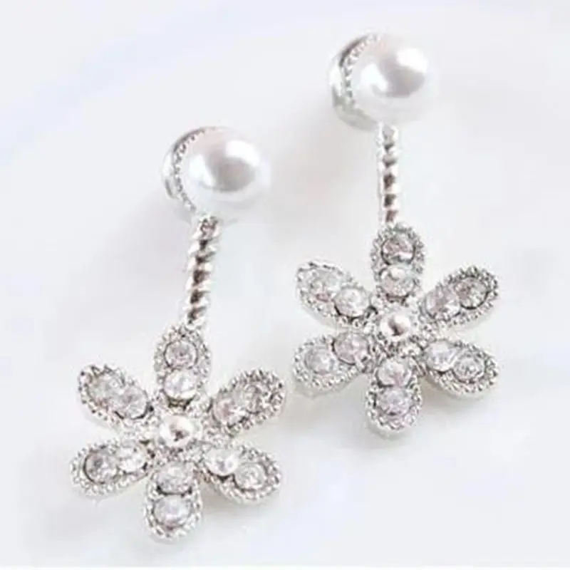 X женские серьги-гвоздики из сплава маленькие золотые серебряные жемчужные с