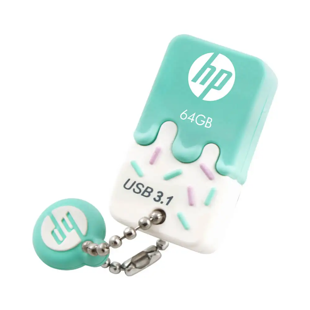 HP X778W USB3.1 High Speed USB Flash Drive ice cream pendrive 32GB 64GB 128GB pen drive KEY Chain waterproof Memory Stick | Компьютеры и