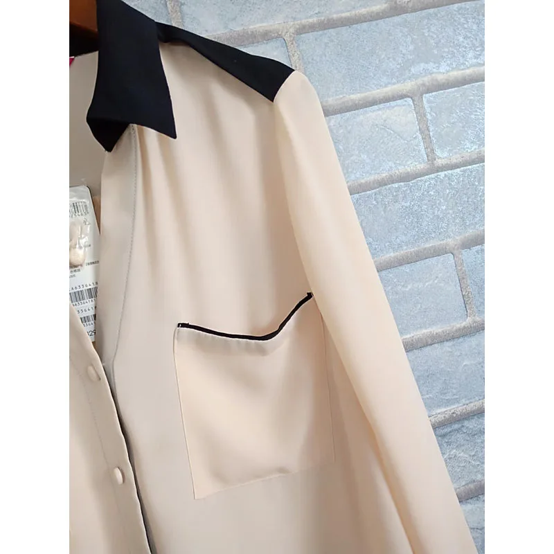 Шифоновые женские блузки рубашки с длинным рукавом осенние офисные OL