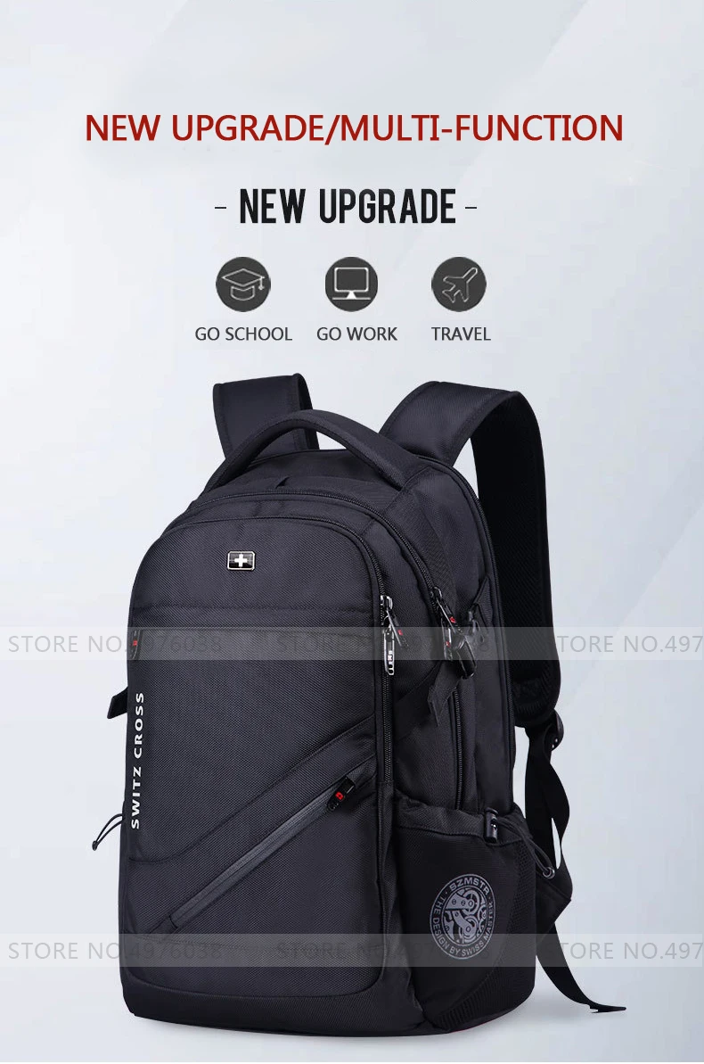 Швейцарский Мужской рюкзак mochila с защитой от кражи, рюкзак USB для ноутбука, школьные дорожные сумки, водонепроницаемый деловой Рюкзак 15,6 17 дюймов для ноутбука wo для мужчин