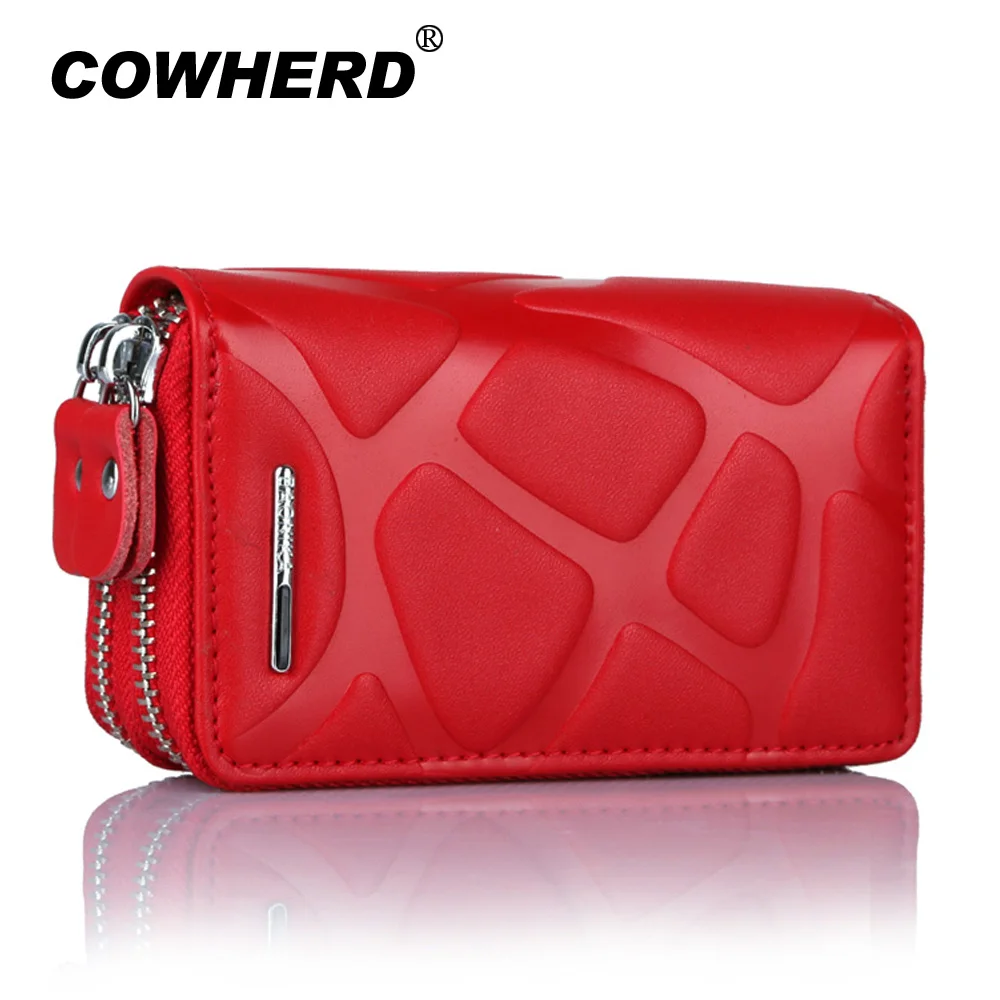 4 Colors Brand Multifunction Bag Women& Men Genuine Cow Leather key holders Double Zipper Key Card Wallet Car Key Case,YK946