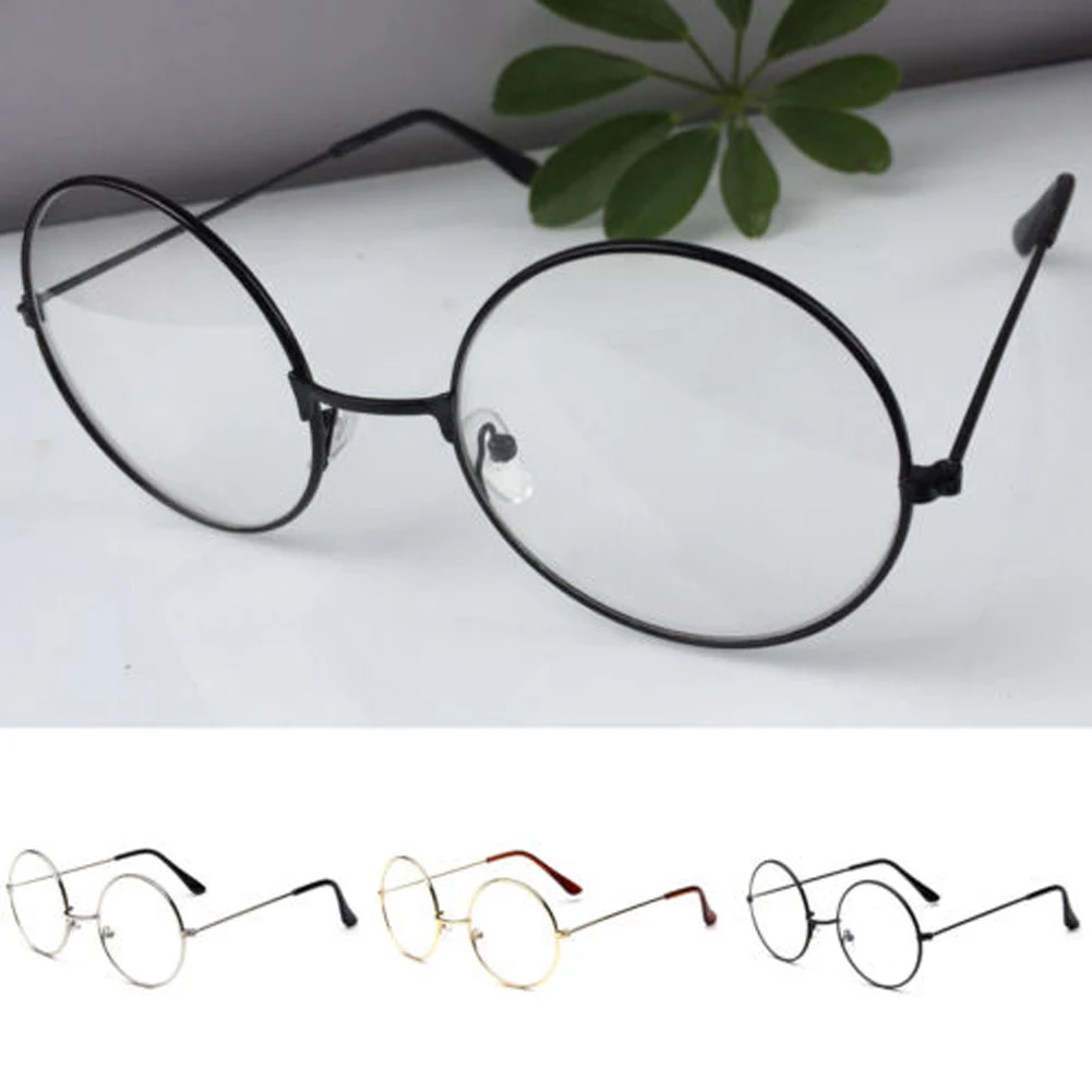 

Vintage Round Glasses Metal Frame Women Reading Eyeglasses Personality College Style Eye Glasses Frames Eyeglass Clear Lens