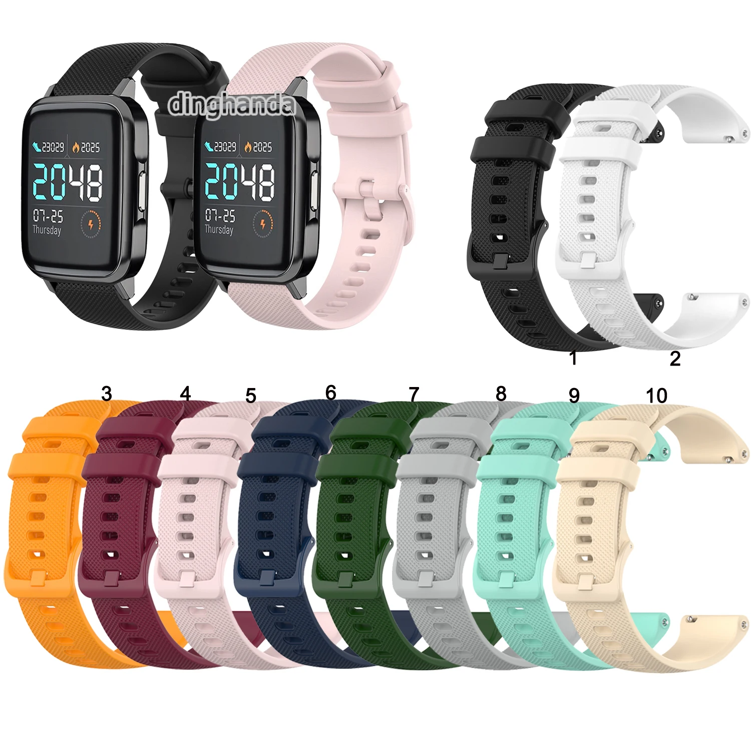 

Цветной мягкий силиконовый ремешок для часов для Haylou LS02 сменный ремешок для ремешка Haylou LS02