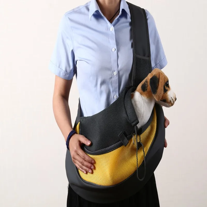 

Pet Puppy Carrier S/M Outdoor Travel Dog Shoulder Bag Mesh Oxford Single Comfort Sling Handbag Tote Pouch