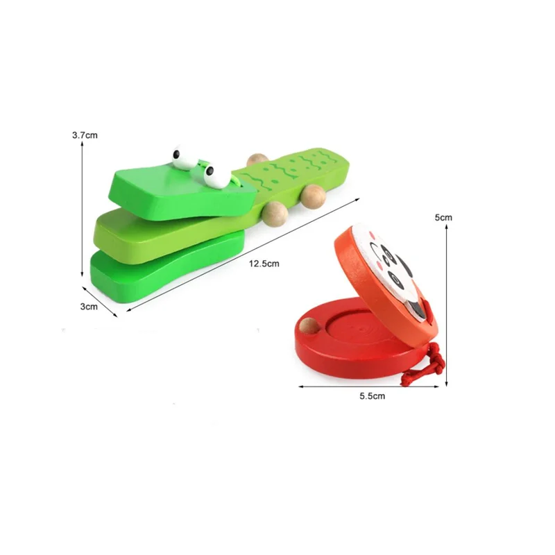 

Kids Wooden Castanets Toy Music Instruments For Baby Clapper Handle Musical Instruments Toys Educational Toys For Children
