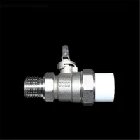 ppr heating valve heating pipeline copper ball valve 4 points 6 points 1 inch ppr external wire live connection ball valve