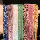 234 мм натуральные маленькие стеклянные бусины из малахата, ограненные бусины для изготовления ювелирных изделий своими руками, браслетов, ожерелий