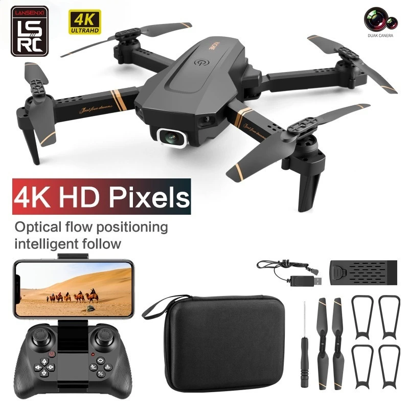 

LSRC Mini done Rc Drone 4k profesional HD Wide Angle Dual Camera fpv Quadcopter airplane Helicopter Toys for boy vs E88 E525 pro