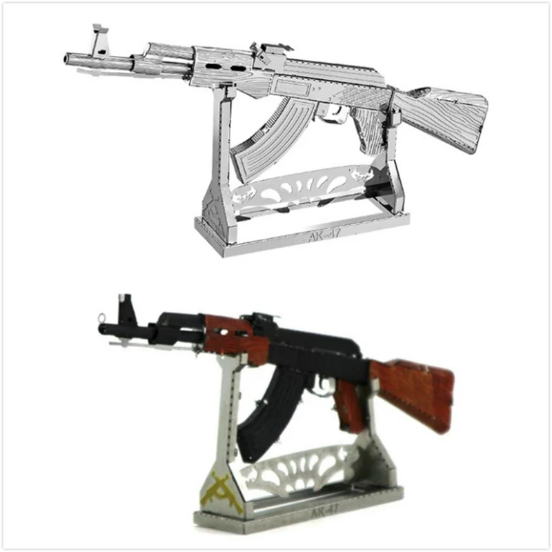 AK 47 Штурмовая винтовка 3D металлические Пазлы AK47 Модель &quotСделай своими руками&quot