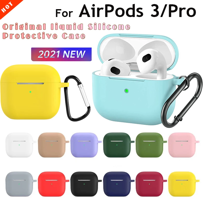 Чехол для Apple AirPods 3 поколения Pro 2021 защитный чехол официальный жидкий силиконовый