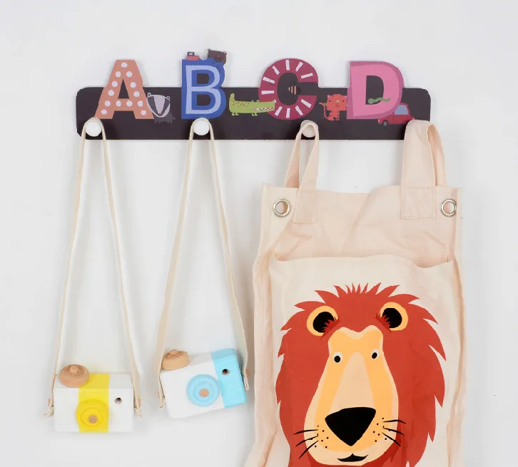 

Милый мультяшный Кот алфавит деревянный крючок Бытовая детская вешалка для пальто домашнее многофункциональное украшение крючок