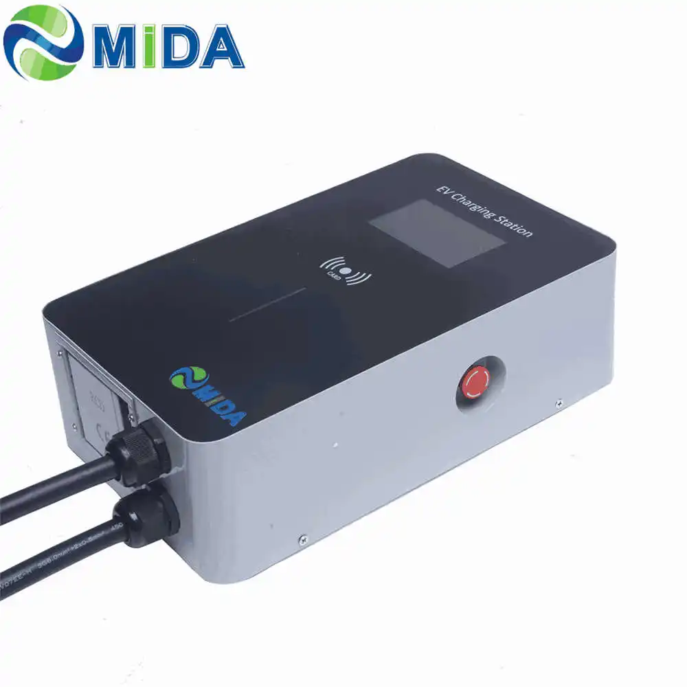 Станция зарядная MIDA EV 3 фазы 16 А 11 кВт EVSE Wallbox RFID карта с RCD типа B 5 м тип 2 зарядный