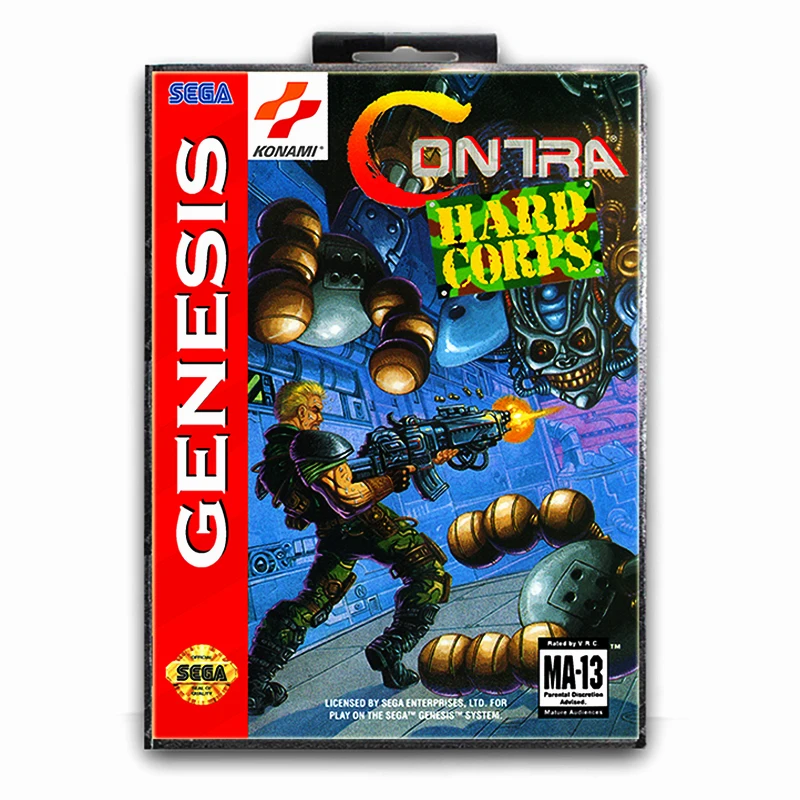 

Contra Hard Corps 16 бит Sega MD игровая карта для Mega Drive для консоли Genesis US PAL версии