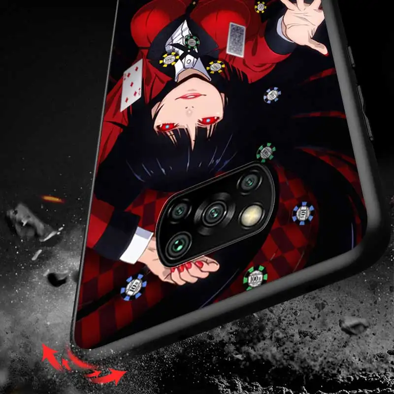 

Yumeko Kakegurui Anime For Xiaomi Redmi K30 K30S Mi 10T Lite Pro Poco X3 NFC X2 M3 M2 F2 Pro C3 F1 Soft Black Phone Case