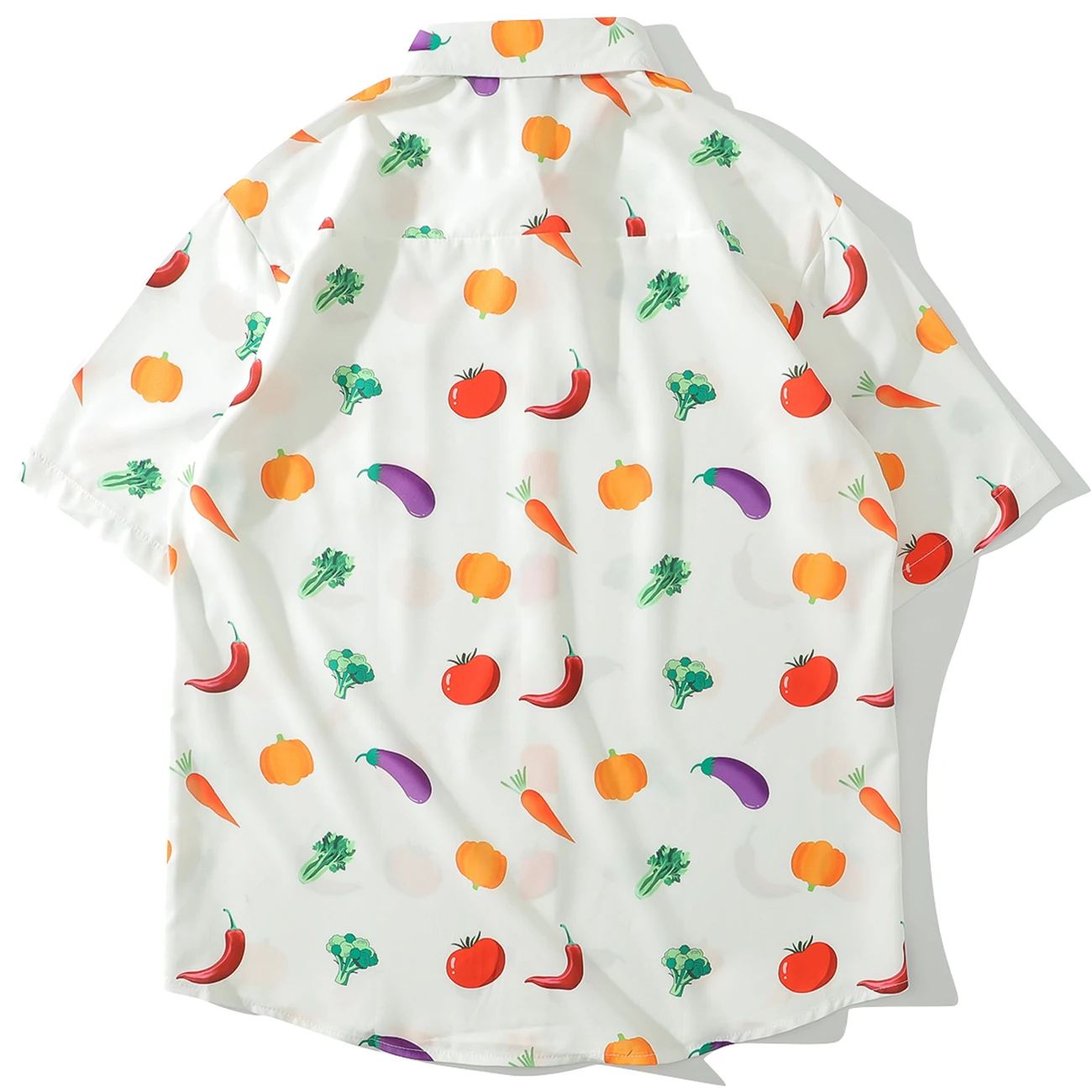 Рубашка мужская с принтом моркови свободная Пляжная коротким рукавом в стиле