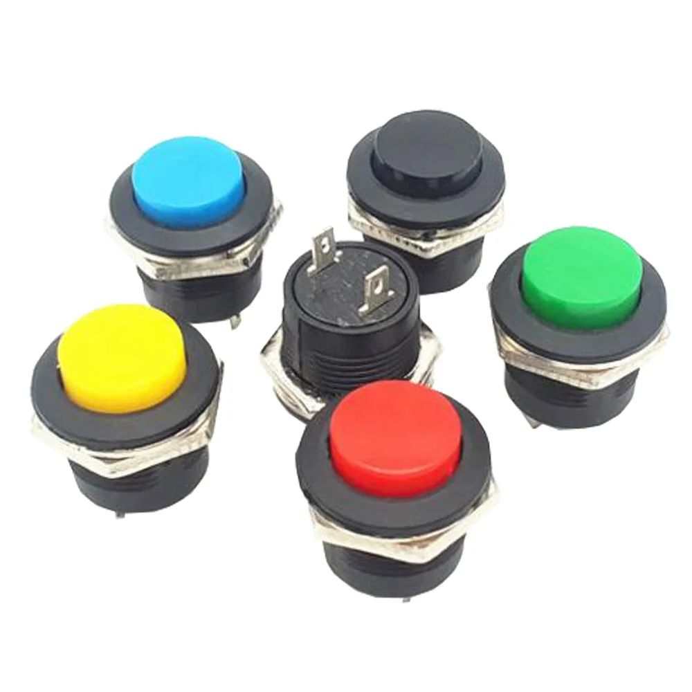 1 шт. встроенный кнопочный переключатель SPST без красного черного белого желтого