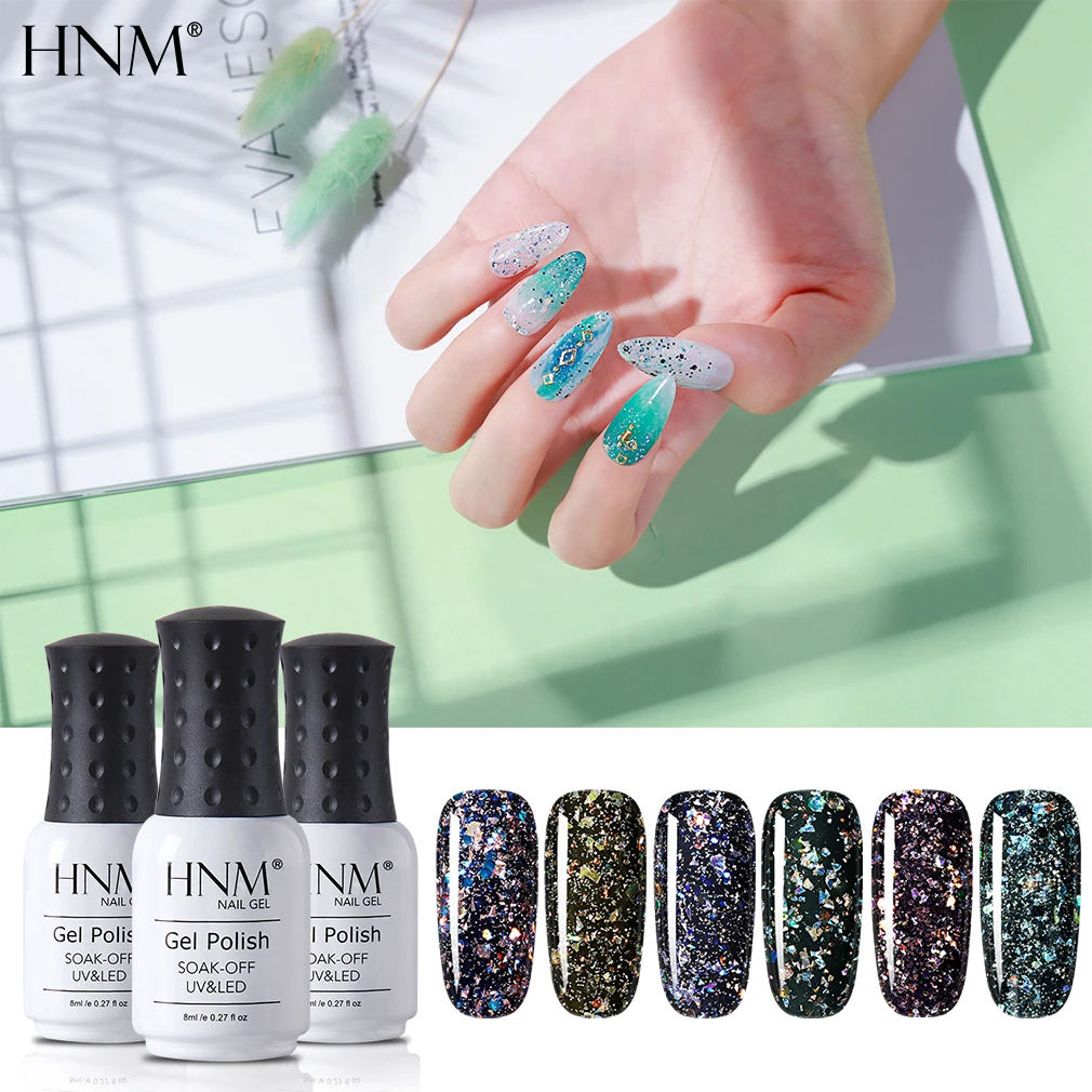 HNM гель-лак для ногтей 8 мл полупостоянный отмачиваемый уф-и светодиодный