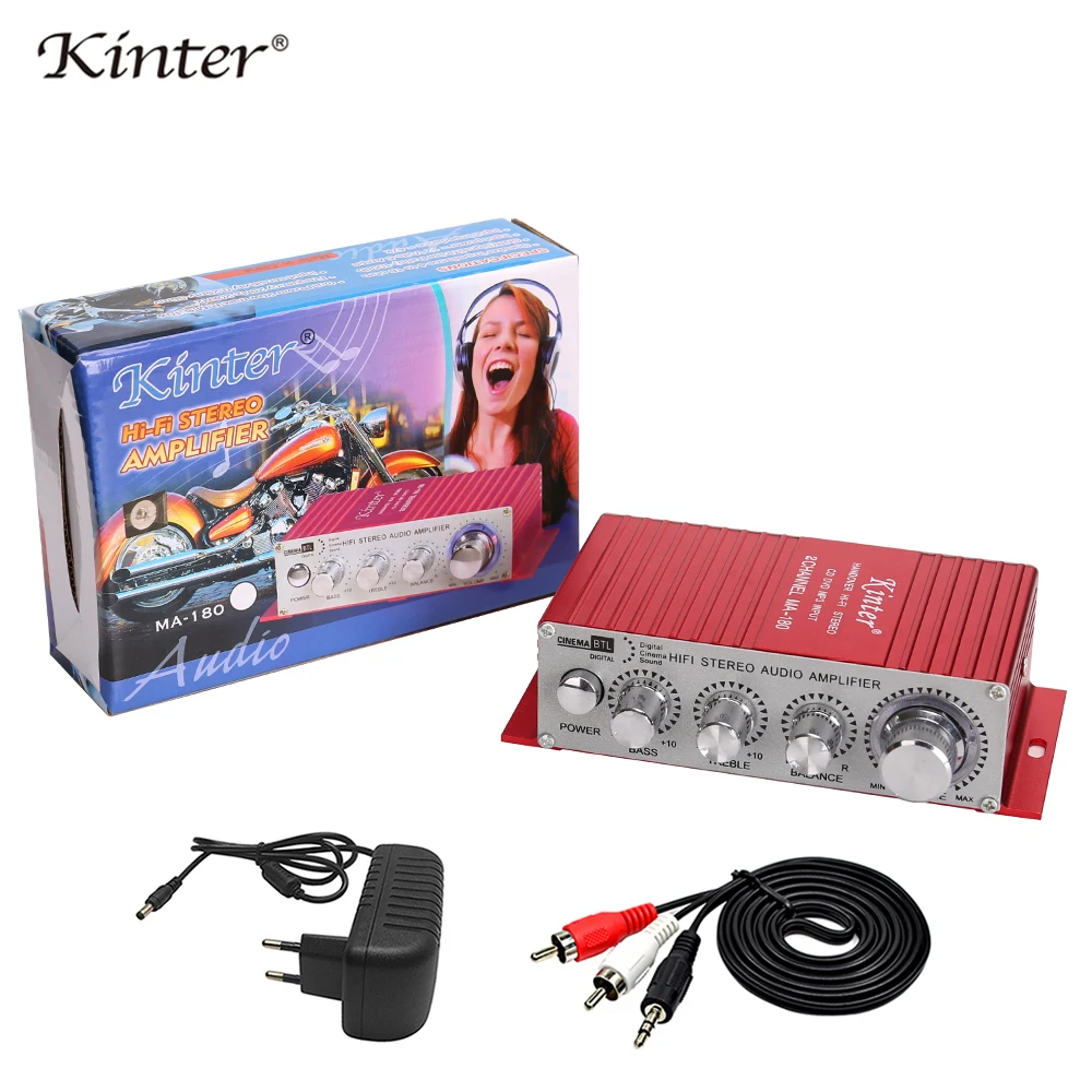 Kinter MA 180 мини усилитель аудио 2 0 канал MP3 вход воспроизведение стерео звук бас