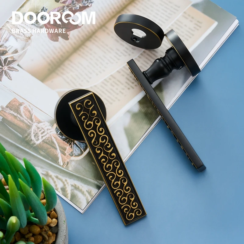 Дверной рычаг из латуни Dooroom бесшумный европейский и американский интерьер
