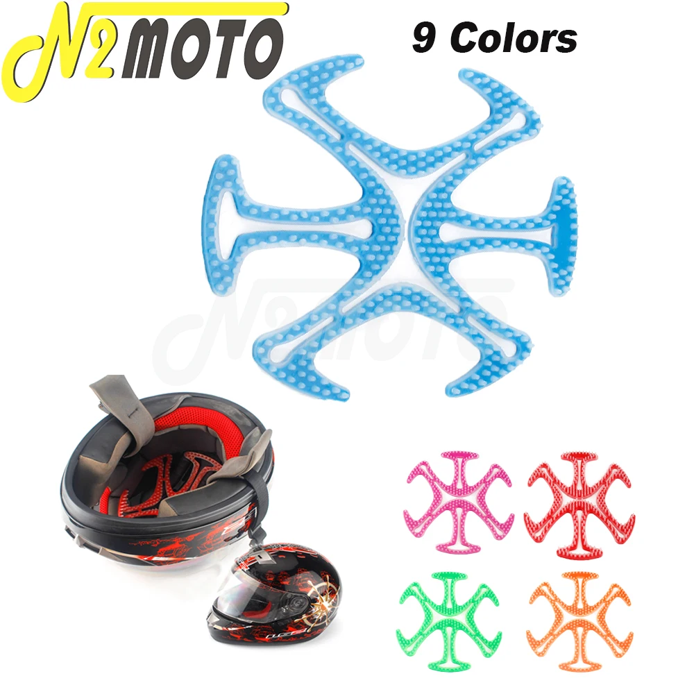 

Защитная шапка для мотоцикла, универсальная охлаждающая подкладка для шлема, вентиляционная подкладка, силиконовые прокладки, 9 цветов, бесплатная доставка