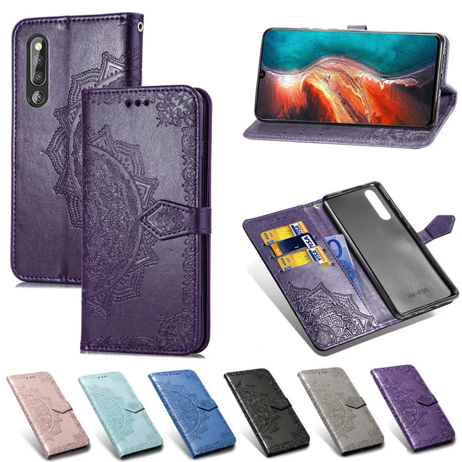 

Leather Case For Huawei P40 P30 P10 P20 Lite Y5 Y5P Y6 Y7A 2018 2019 P Smart 2019 2020 2021 3D Mandala Flip Wallet Case Cover