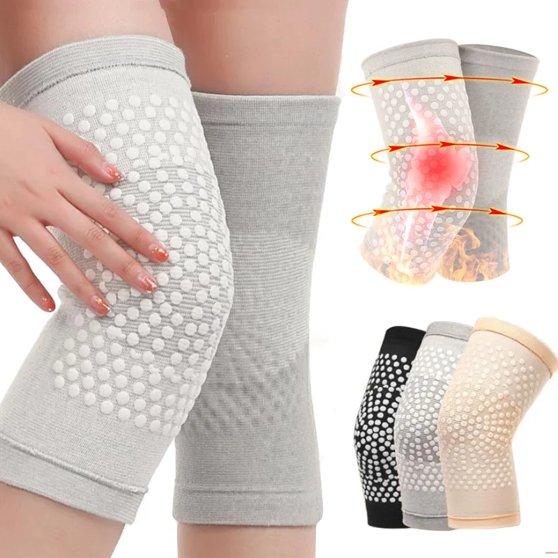 2PCS Self Heating Support Knee Pad Knee Brace Warm for Arthritis Joint Pain Relief Injury Recovery Belt Knee Massager Leg Warmer