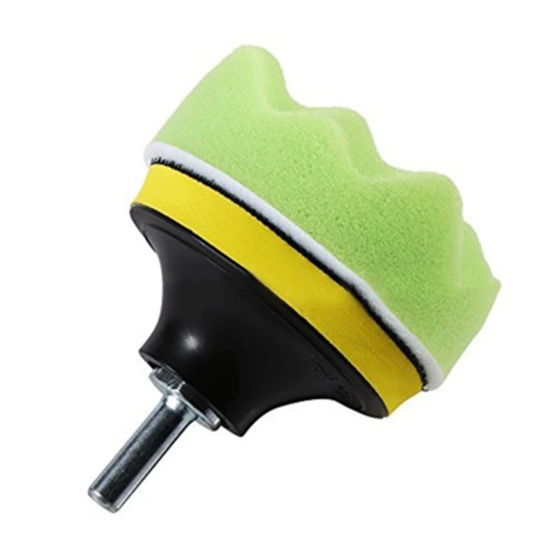 

19x Sponge Polishing Waxing Buffing Pads Kit Compound Auto Car +Drill Adapter S1