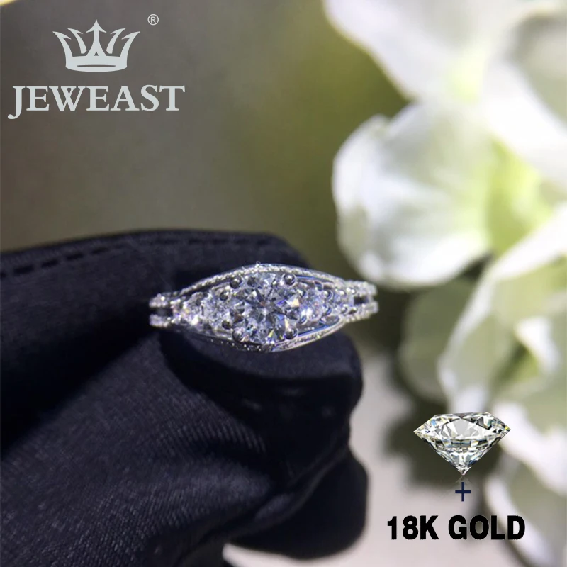 

Natural Diamond 18K Gold Pure Gold Ring Beautiful Gemstone Ring Good Upscale Trendy Classic Party Fine Jewelry Hot Sell New 2019