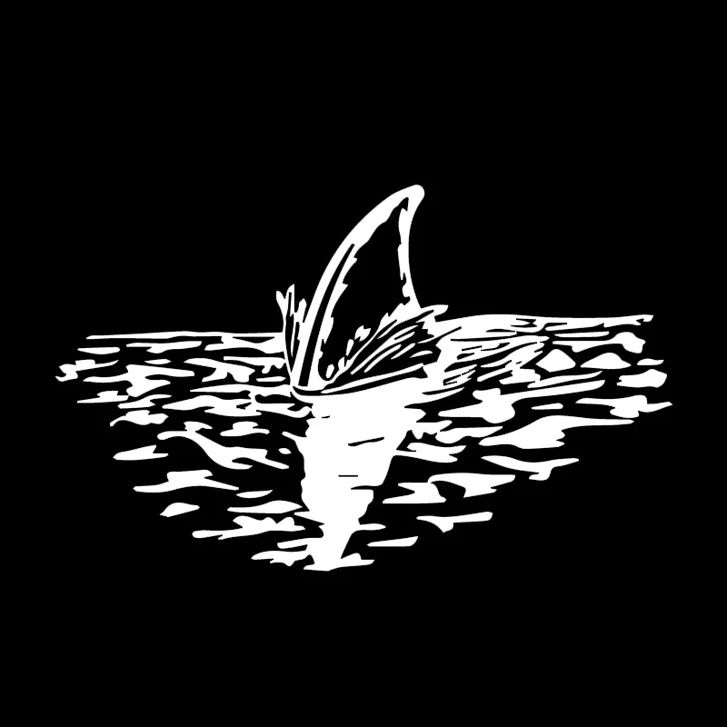 YJZT 11CM*17.8CM Car Side Door Window Decoration Shark Sticker Vinyl Decal Black/Silver C30-0103 | Автомобили и мотоциклы