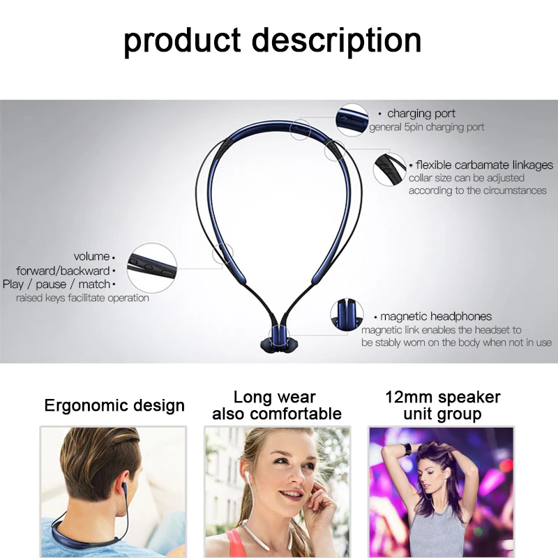 Оригинальная Беспроводная bluetooth-гарнитура samsung level u 4 1 с микрофоном Спортивная