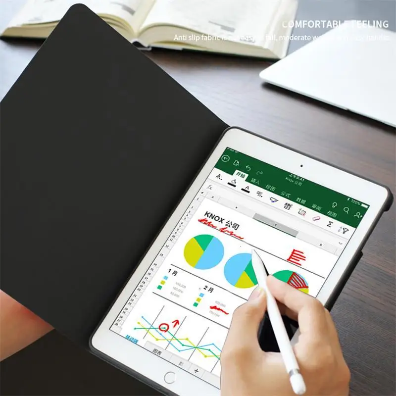 Смарт-чехол для нового iPad 9,7 дюймов Air 1 Air 2 ZVRUA иллюстрации мягкий силиконовый Авто Пробуждение/сон A1893