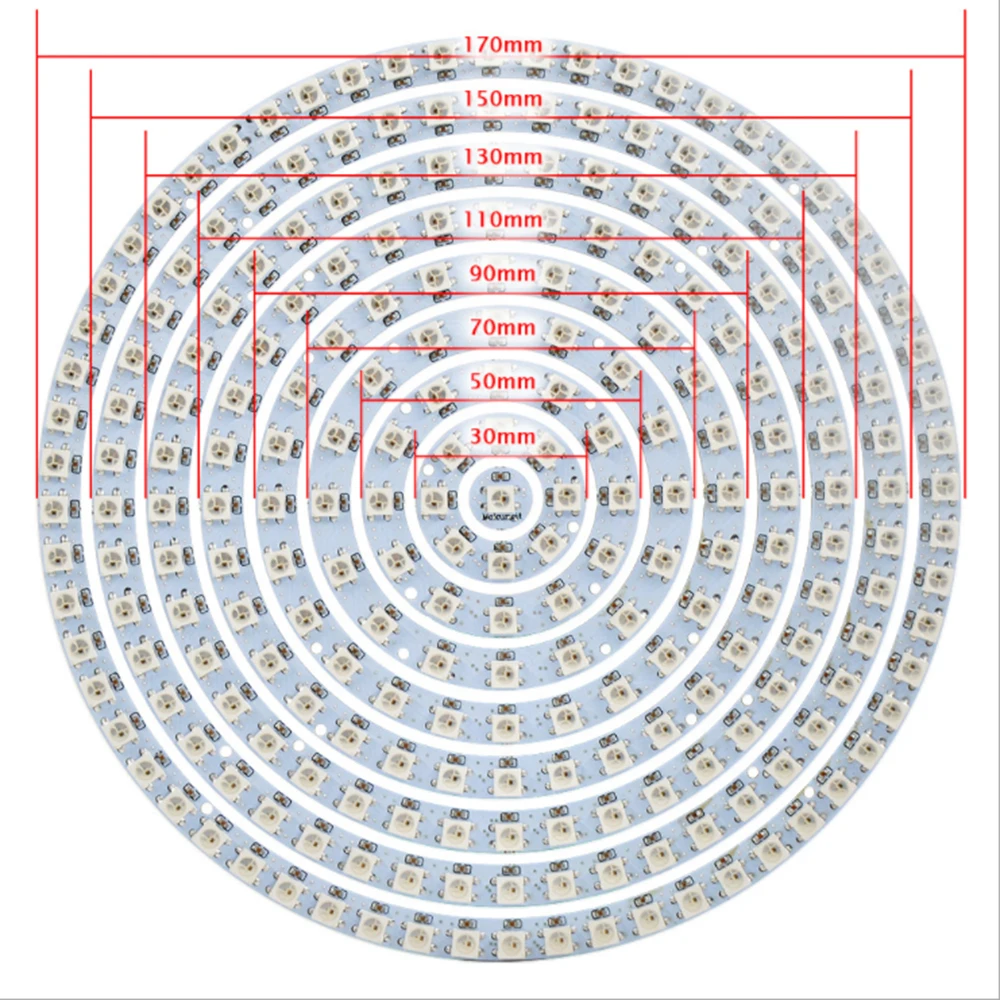 

Pixel ring Addressable LED Modules DC5V WS2812B SK6812 RGB Full color Round LED Circle 1pc 16/35/45leds