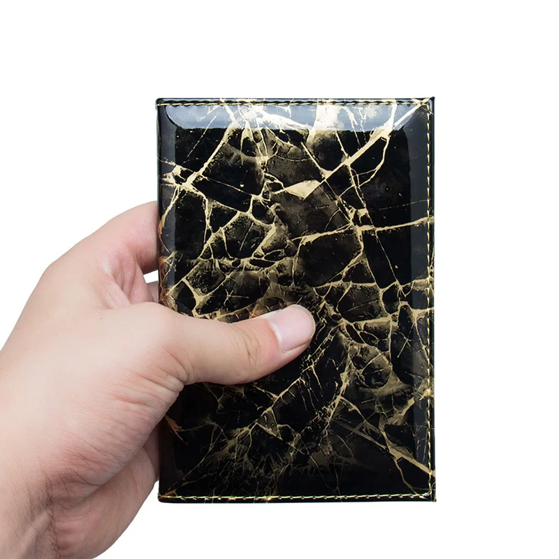 Zoukane гранитный камень зерна трещины Обложка для паспорта чехол билета телефона