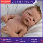 Новинка 2021, 18-дюймовая кукла-новорожденная, кукла-имитация новорожденного, форма для творчества, сделай сам, детская одежда для маленьких мальчиков и девочек с голубыми глазами