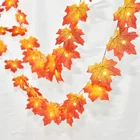 Гирлянда с кленовыми листьями, светодиодная гирлянда, 4 м