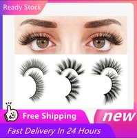 new makeup natural eyelashes 3d mink lashes fluffy soft wispy volume long cross false eyelashes eye lashes reusable eyelash