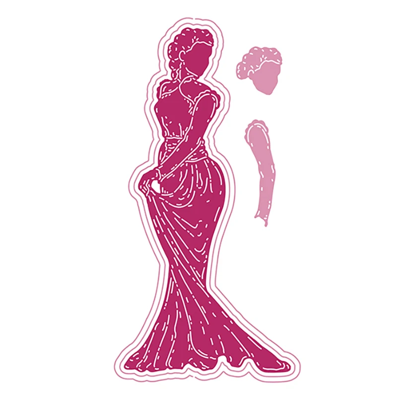 

Elegant Woman Metal Cutting Dies 2021 New Diy Molds Scrapbooking Paper Making Die Cuts Crafts Template Handmade Decoration