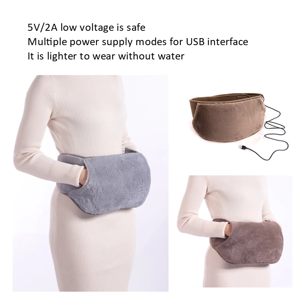 

USB Electric Heating Waist Belt Adjustable Heating Pads Female Body Heater Belt Menstrual Cramp Lumbar Abdominal Leg Pain Relief