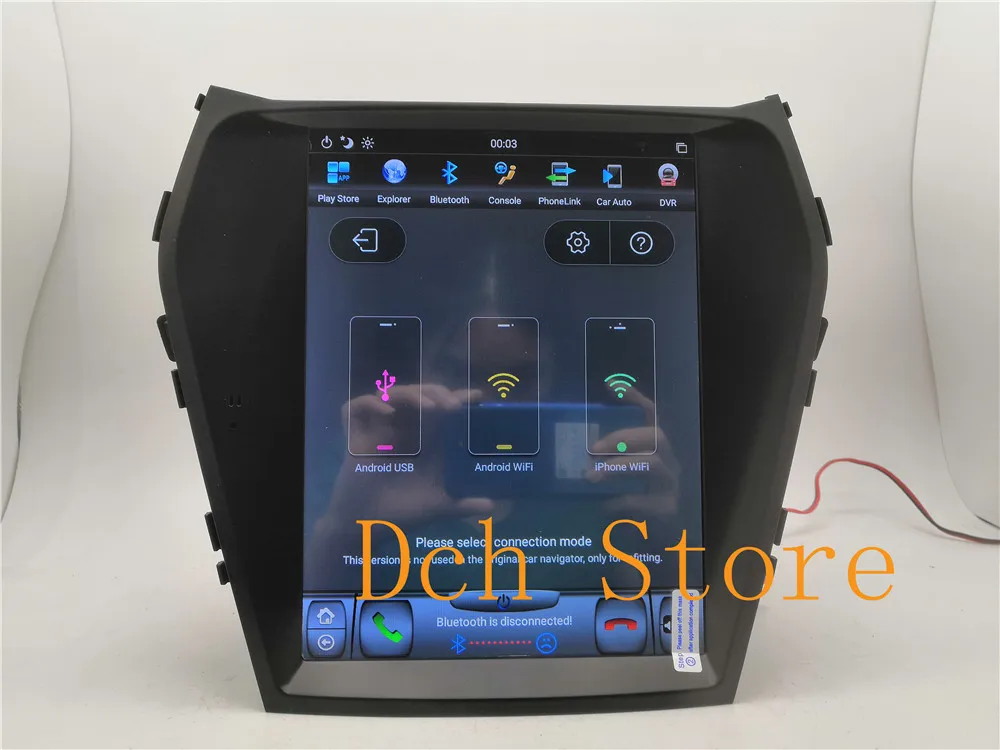 10,4 дюймов вертикальный экран Tesla стиль Android 8,1 автомобильный DVD gps плеер для hyundai santa Fe Ix45 2013- навигация PX6 CARPLAY