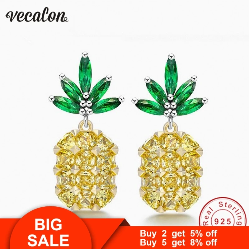 Женские серьги-гвоздики из серебра 925 пробы с кристаллами | Украшения и