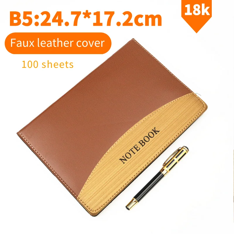 

Элегантный блокнот из гладкой кожи с золотой тканью, записная книжка для студентов, винтажный плотный дневник, подарок, журнал для путешествий, блокнот