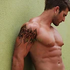 Водостойкая Временная тату-наклейка, перекрестный Племенной тотем, искусственная тату, флеш-тату, тату для ног, рук и спины, большие татуировки для боди-арта для мужчин и женщин