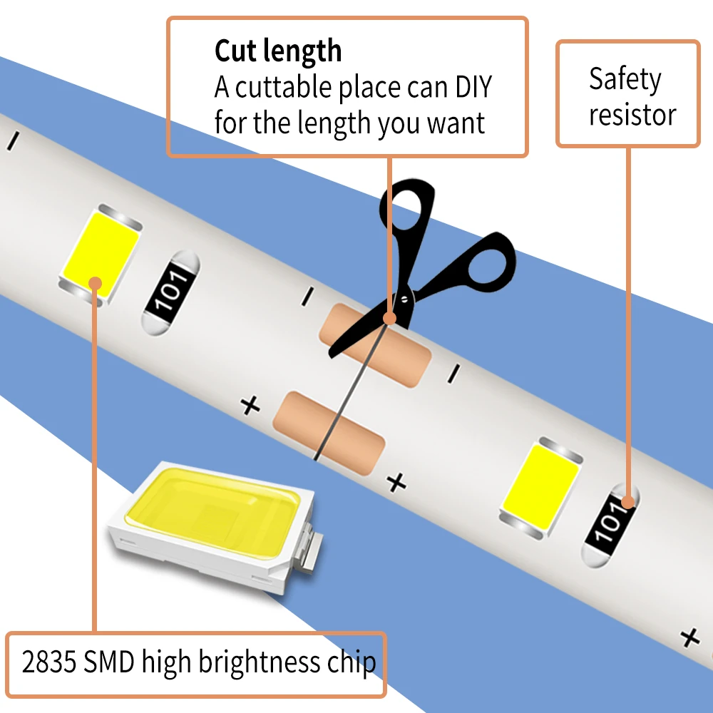 Светодиодный косметический зеркальный светильник USB настенный для макияжа