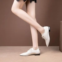 2020 new spring and autumn fashion soft sole shoes women leather low heel all match small leather shoes x298
