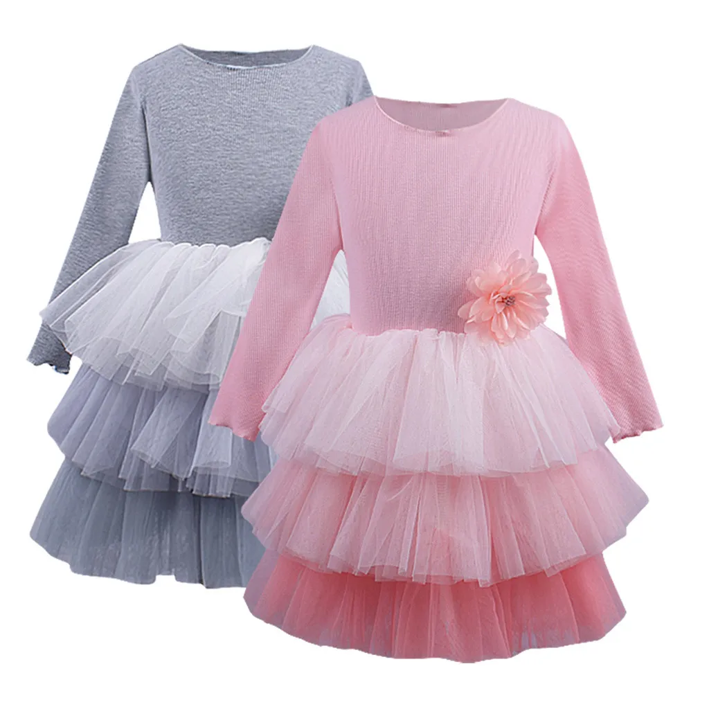Вечерние многослойные платья-пачки принцессы из тюля для маленьких девочек |