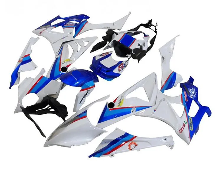 

Новый ABS весь обтекатели комплект Подходит для BMW S1000RR 2009 2010 2011 2012 2013 2014 09, 10, 11, 12, 13, 14, hp4 кузов комплект синего и белого цвета