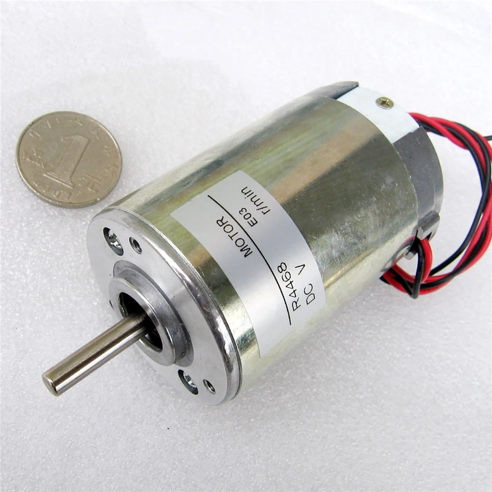 Высокая Скорость 12V 24V 2400 об/мин 5000 матовый длинный вал для мотора постоянного