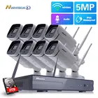 Беспроводная система видеонаблюдения H.265, 8 каналов, 5 МП, сетевой видеорегистратор, 4 уличных водонепроницаемых IP-камеры наблюдения с Wi-Fi